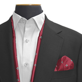 OXFORD MAROON SILK SCARF & POCKET SQUARE SET